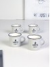 Light/ Gray "Coffee Time" Mug 77 ML Set of 4 With Gift Box